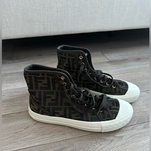 Fendi high top sneakers - FENDI Domino FF Jacquard High-Top Sneaker